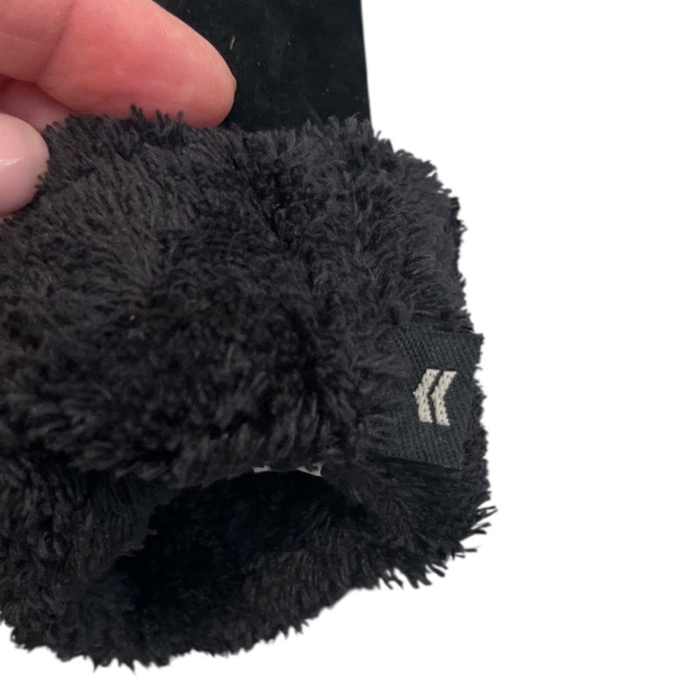 Womens’s Isotoner Medium Black Suede Faux Fur Gloves - Picture 4 of 7
